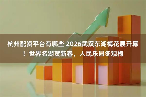 杭州配资平台有哪些 2026武汉东湖梅花展开幕！世界名湖贺新春，人民乐园冬观梅
